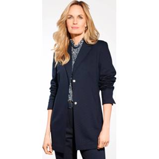 👉 Lange blazer marine ecru effen vrouwen Vrije Tijd met reverskraag MONA Marine/Ecru 4055708974715 4055708974746