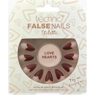 👉 Stiletto One Size cream Technic False Nails - Love Hearts, 1956612335