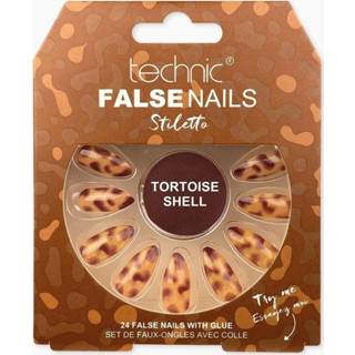 👉 Stiletto medium One Size Technic False Nails - Tortoiseshell,