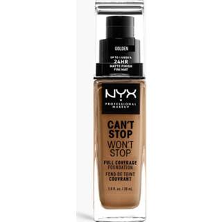 👉 One Size golden Nyx Professional Makeup Can'T Stop Won'T Full Coverage Foundation,