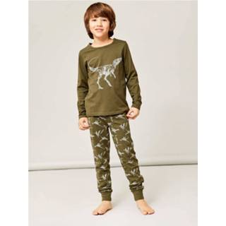 👉 Jongens pyjama katoen 92 olijfgroen Name It! - Maat Katoen/elasthan 5715308776292