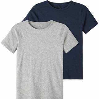 👉 Shirt katoen viscose 116 jongens Name It! 2-Pack Korte Mouw - Maat Diverse Kleuren met elasthan/viscose 5715311783096