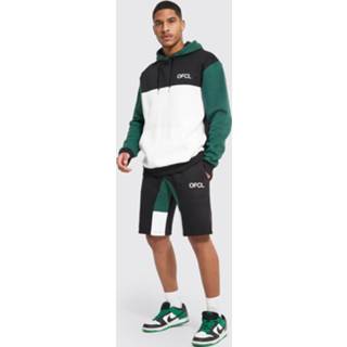 👉 Tall Colour Block Ofcl Trainingspak Met Shorts, Green