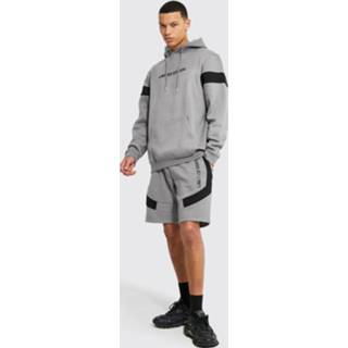 👉 Tall Colour Block Limited Edition Trainingspak Met Shorts, Dark Grey