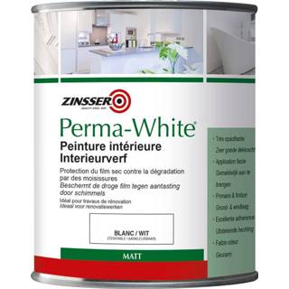 👉 Muurverf wit active Zinsser Permawhite mat - 1L 5413436004637