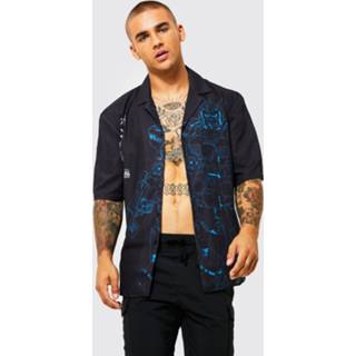 Gelicenseerd Gundam Drop Overhemd Met Revers Kraag, Black