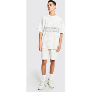 Oversized Gebleekte Worldwide Set Met Shorts, Sand