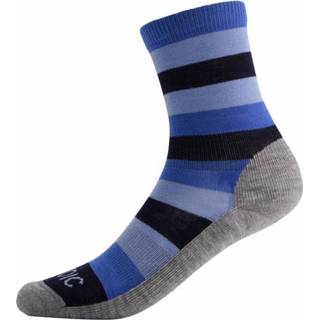 👉 Stoic - Merino Kid's Trekking Crew Socks - Wandelsokken maat 35-38, blauw