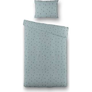 👉 Dekbedovertrek blauw katoen kinderen peuters Fresh&Co Kids Mini Stripes - 120 x 150 cm Peuterovertrek 8719909033461