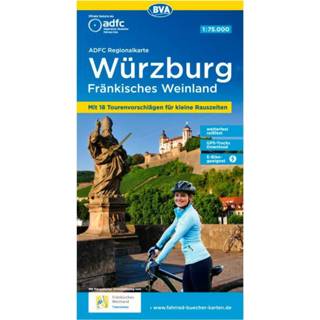 👉 Fietskaart BVA Bikemedia - Würzburg Fränkisches Weinland 6. Auflage 2022 9783969900918