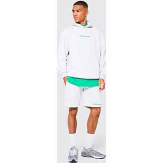 👉 Oversized Limited Edt Trainingspak Met Capuchon En Shorts, Grey Marl