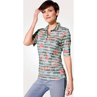 👉 Poloshirt multicolor blauw riet vrouwen met printmix Rabe Lichtblauw/Riet 4062128148657 4062128148664