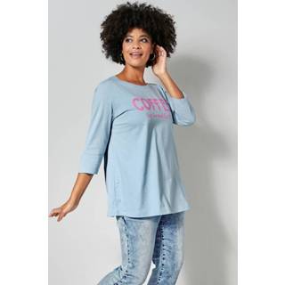 👉 Shirt blauw katoen motief vrouwen lichtblauw met print voor Angel of Style 4055707611536 4055707611543