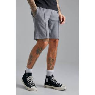 👉 Slim Fit Herringbone Shorts, Grey