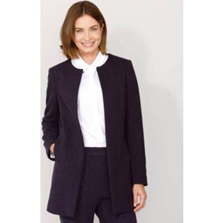 👉 Lange blazer paars zwart grafisch vrouwen met jacquardpatroon Paola Donkerpaars/Zwart 4055708504851 4055708504905