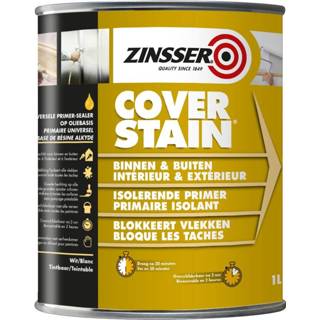 👉 Grondverf wit active Zinsser cover stain mat - 1L 5413436050405