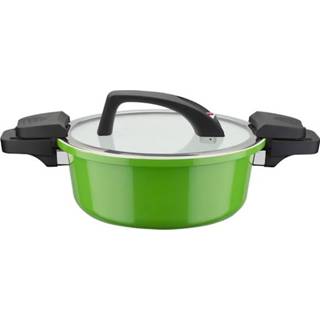 👉 Snelkookpan donkergroen groen unisex energiezuinige thermobodem Ceramica green, inhoud 4 l GSW 4005643810944