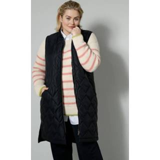 👉 Bodywarmer zwart kunstvezels effen vrouwen najaar met tweewegrits Sara Lindholm 4055708643376 4055708643420
