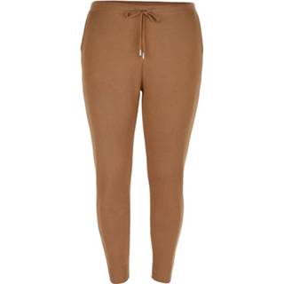 👉 Joggingbroek katoen effen vrouwen cognac met praktische steekzakken TruYou 4055709112932 4055709113007