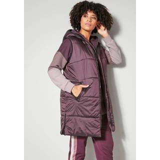 👉 Bodywarmer kunstvezels effen vrouwen najaar mauve met lange rits opzij aan de zoom Janet & Joyce 4055708911369 4055708911338