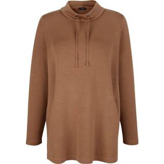 👉 Sweatshirt effen vrouwen cognac van stretchmateriaal m. collection 4055708579996 4055708579965