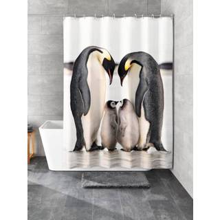 👉 Douchegordijn multicolor unisex Pinguin-Familie Jacksons Kleine Wolke 4004478343504