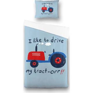 👉 Dekbedovertrek katoen kinderen Fresh&Co Kids Tractor 140 x 200 cm - Kinderovertrek 8719909029471