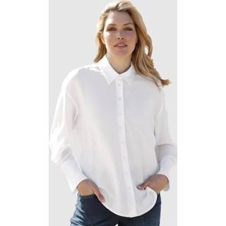 👉 Blous offwhite viscose effen vrouwen Blouse van structuurmateriaal Laura Kent 4055708554474 4055708554405