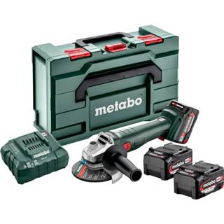 👉 Haakse slijper active Metabo W 18 L 9-125 Quick Accu Set incl. 2 accu's + lader in MetaBox 4061792225633