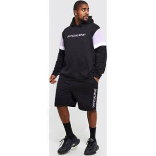 👉 Trainingspak purper XXL Plus Colour Block Official Met Shorts, Purple 808215663