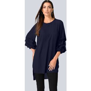👉 Tuniek marine kunstvezels effen vrouwen met langere achterkant Alba Moda 4055709332750 4055709332736