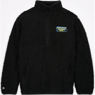 👉 Pullover men XXL Selecteer Maat converse black zwart male fleece van sherpa met halflange rits
