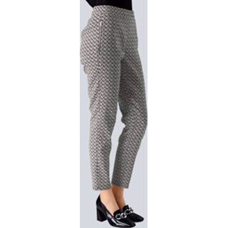 👉 Broek zwart grijs grafisch vrouwen met patroon Alba Moda Zwart/Grijs 4055709178709 4055709178747