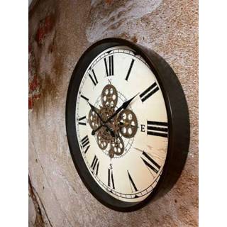 👉 Wand klok metaal zwart Wandklok - tandwiel industriele 60cm 7439647151128