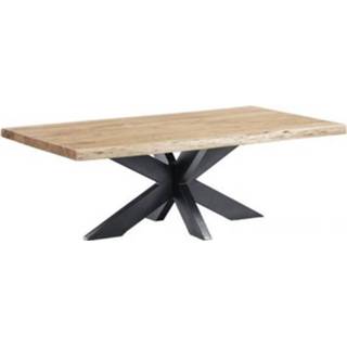 👉 Boomstam mangohout naturel mannen tafel - Salontafel Live Edge industrieel 120 cm 7439647143192