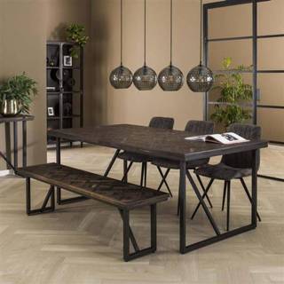 👉 Eettafel teakhout hout bruin Eetkamertafel Yuki - modern 200 cm 7428470424301