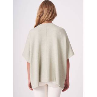 👉 Poncho vrouwen seaweed Gebreide van katoen-mix met kangoeroezak 8717597906807