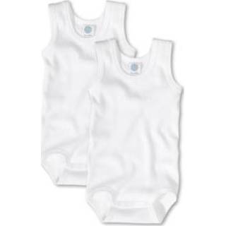 Rompertje wit biologisch katoen baby's SANETTA Baby onderarm rompers -dubbelpak- 4050399666208