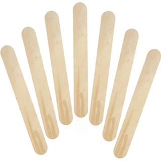 👉 Stokje active 50x naturel hobby knutsel houtjes/ijslollie stokjes 20 x 2,5 cm