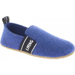 👉 Pantoffels blauw 38 uniseks Living Kitzbühel - T-Modell Filz & LK Schriftzug No. 3645 maat 38, 9008784444462