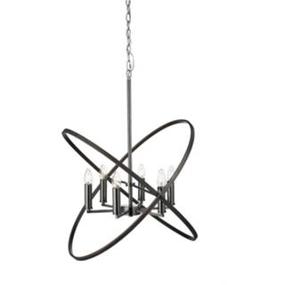 👉 Klassieke hanglamp zwarte active Searchlight Hoopla 6-lichts 8246-6PW 5053423135519