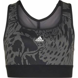 Adidas - Girl's Powerreact Bra - Sportbeha maat 170, grijs/zwart