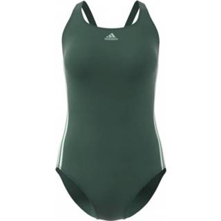 👉 Badpak groen 34 vrouwen Adidas - Women's Sh3.Ro 3 Stripes Suit maat 34, 4065415228902
