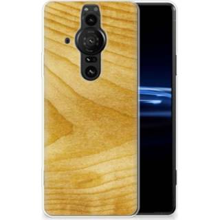Bumper hoesje hout Sony Xperia Pro-I Licht 8720632581662