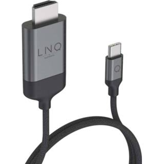 👉 HDMI kabel zwart Linq byELEMENTS USB-C naar - 2 meter 8720574620382