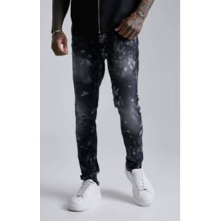 👉 Gebleekte Stretch Skinny Jeans, Dark Grey