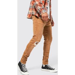 👉 Stretch Overdye Skinny Jeans, Brown