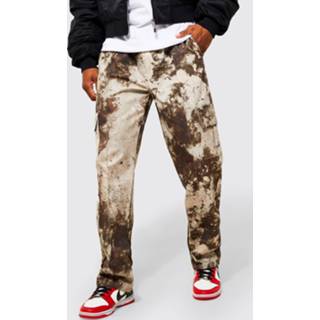 👉 Cargobroek XS stone Baggy Camouflage Print Cargo Broek,