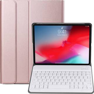 👉 Bluetooth toetsenbord active voor Apple iPad Air 5 10.9 (2022) & Hoes - QWERTY Keyboard case Auto/Wake functie Rosé-Goud