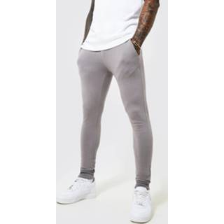 👉 Super Skinny Fit Joggingbroek Met Reel Katoen, Charcoal